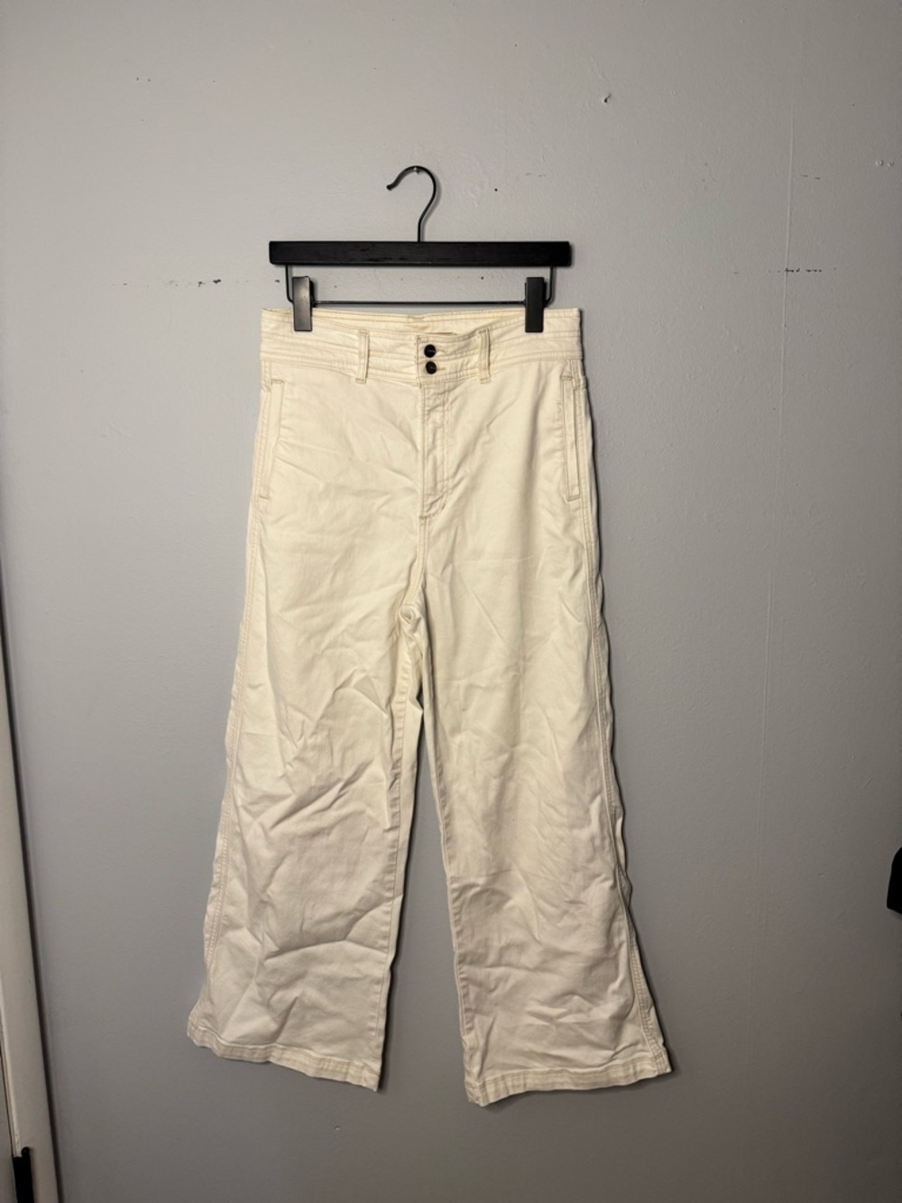 Joe's Jeans Allana Cream Wide-Leg pants